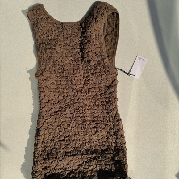 NWT Arcaa Mila Reversible Textured Maxi Dress - Cacao Size S - Picture 6 of 6